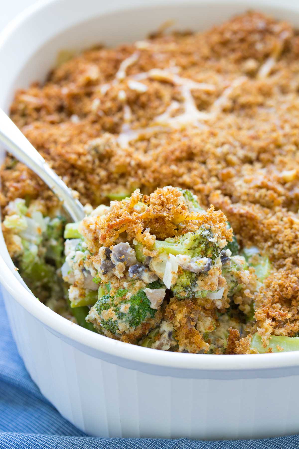 Casserole With Bread Crumb Topping