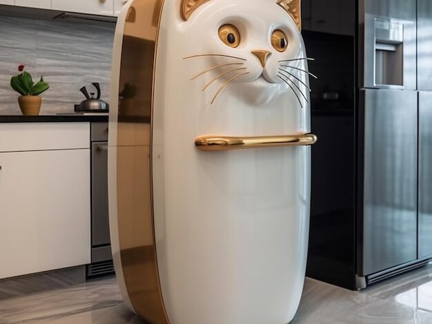 Refrigerator Shaped Like a Cat