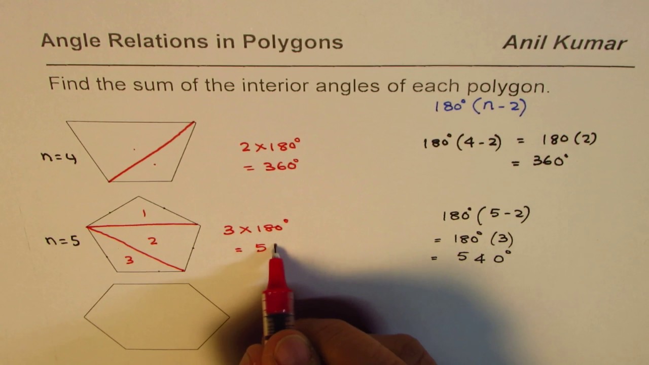 Sum of Interior Angles in a Octagon