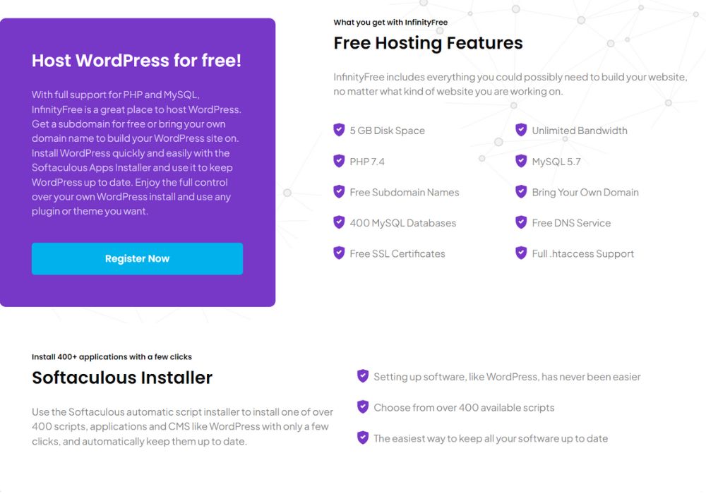 Free Website Hosting Features 1